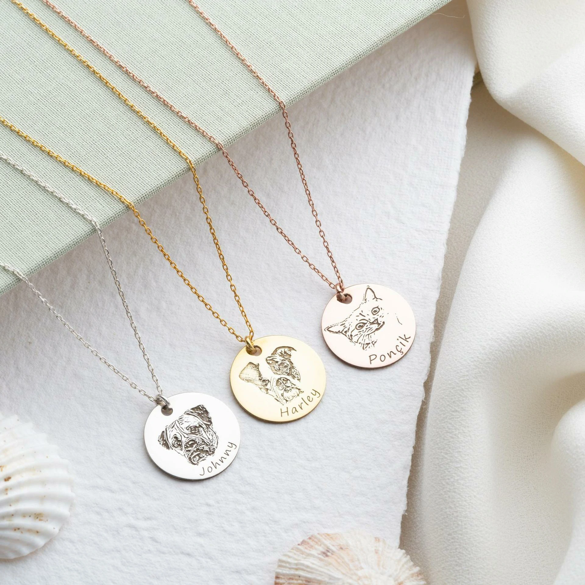 custom-pet-memorial-necklace-engraved-name Personalized Stainless Steel Pet Memorial Necklace with Laser-Etched Pet Name "Bella" and Owner's Phone Number - Hypoallergenic Pet Keepsake Jewelry