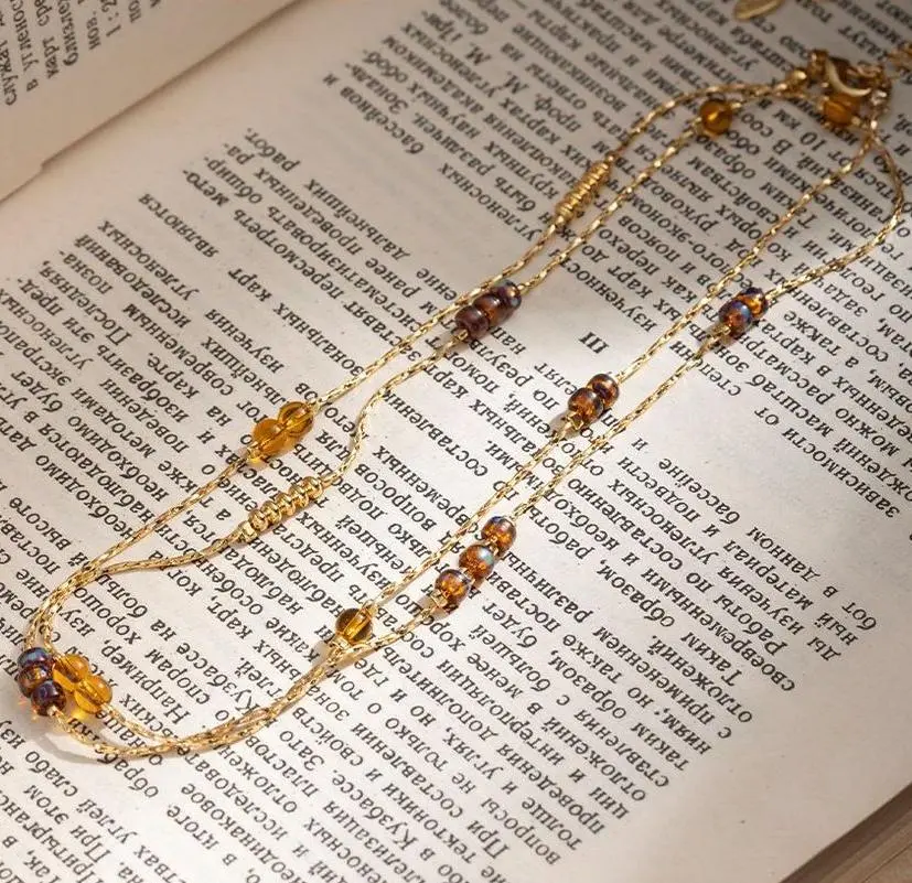 livke-tri-bead-necklace-double-layer-stack (5) LIVKE gold-plated adjustable tri-bead necklace styled as double layers with minimalist pendants, showing day-to-night versatility