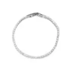 Rainbow Sparkle Tennis Bracelet 4 Three-tone zirconia tennis bracelets showcasing gold, silver, and rainbow color options, perfect for jewelry stacking and special occasion gifts